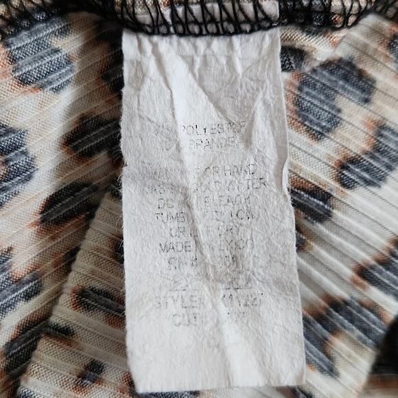 Vintage Wild Love Women's Leopard Print Cropped Tank Top Size Med Lace Coquette - Picture 7 of 8